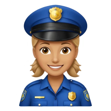 police woman without hat sticker