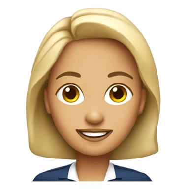 Woman flight attendant sticker