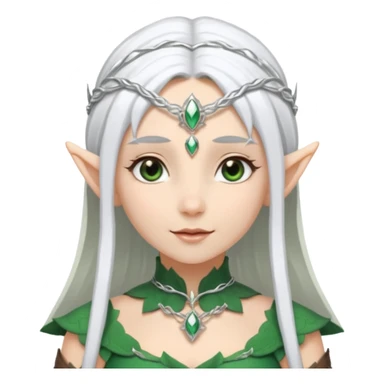 woman elves with white hair sticker