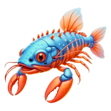 Mutant axolotl mixed with a lobster  sticker