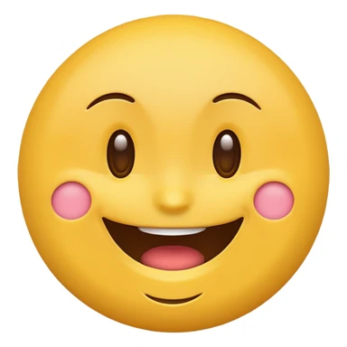 smiling face emoji, simple and cheerful sticker