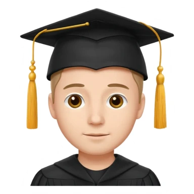 male university graduate sticker