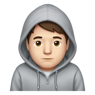 Winston wearing a hoodie sticker