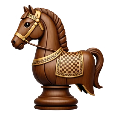 Trojan horse chess piece sticker