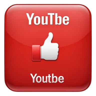 Classic red youtube logo button sticker