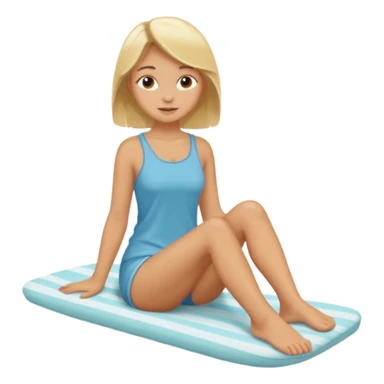 Blonde girl in pose feet sticker