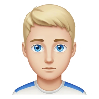 Frat boy white with blue eyes  sticker