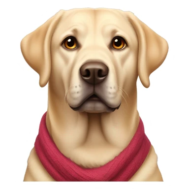 Labrador in New Year's clothes sticker