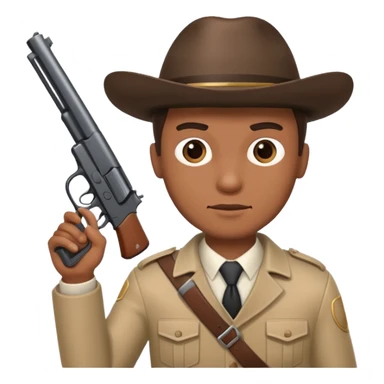 Man holding a gun sticker