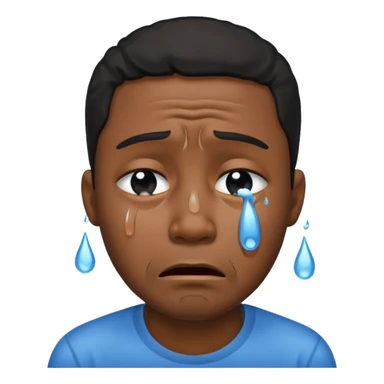 ￼ crying, black man sticker