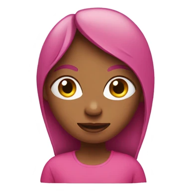 girl shaped like a bean colored pink  sticker