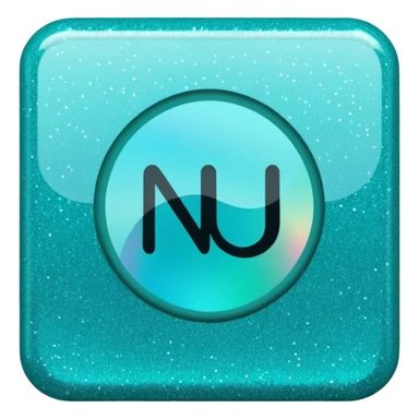 Teal Glittery uno reverse card that says no u in the middle sticker