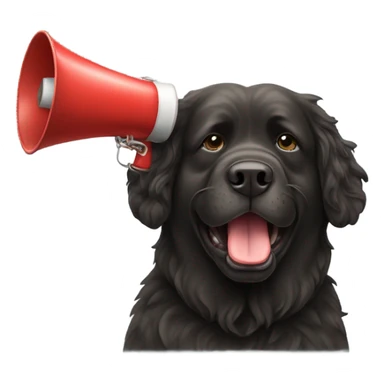 Newfoundland with a bullhorn sticker