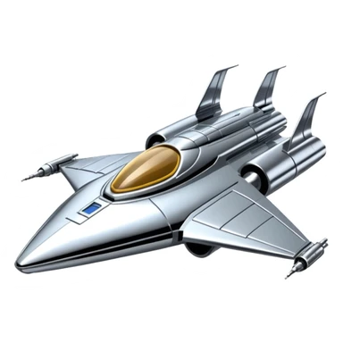 Star Wars Naboo Royal Starship chrome  sticker