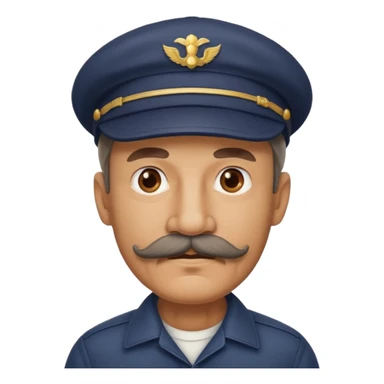 viejo bigote gorra sticker