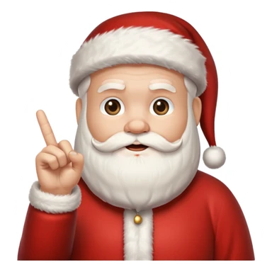 Santa holding up the middle finger sticker