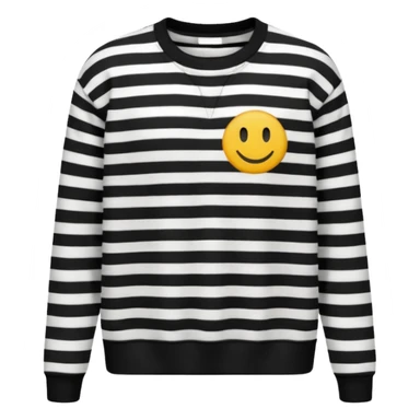 black and white stripes pullover sticker
