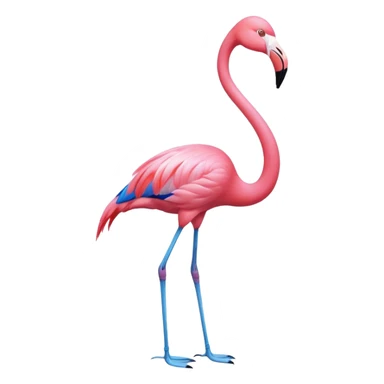 blue flamingo sticker