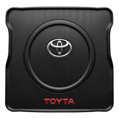 a black textured surface, likely a piece of automotive trim or a floor mat, featuring the branding for a Toyota Fortuner.
 sticker