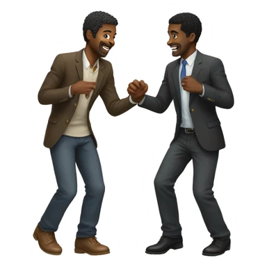 Two black men dapping each other up sticker