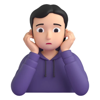 Sad person with a downcast expression sticker