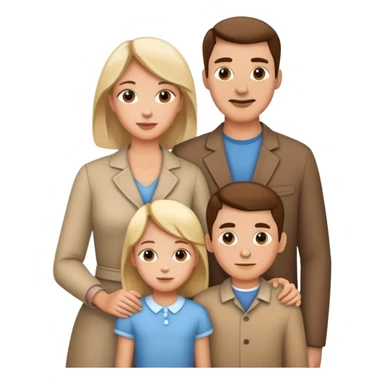 1mom 1dad 2boys 1girl sticker