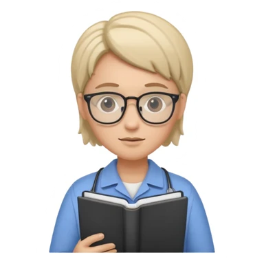 psychiatrist or therapist, mental health professional with notebook sticker