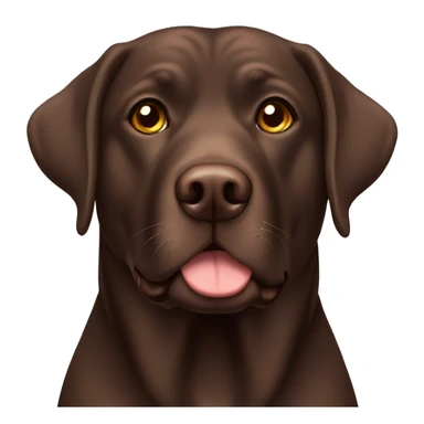 elderly chubby male chocolate coloured labrador sticker