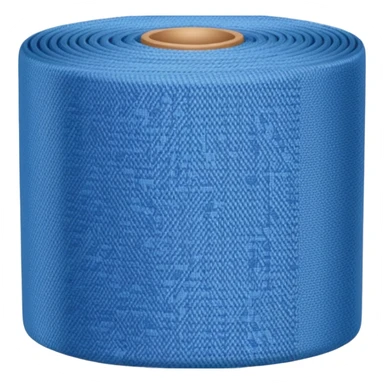 blue roll of fabric with digital pattern, smart fabric, high-tech textile sticker