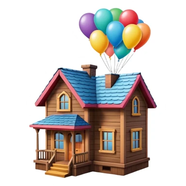 The house from Up with the balloons sticker