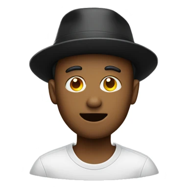 guy wearing question mark hat sticker