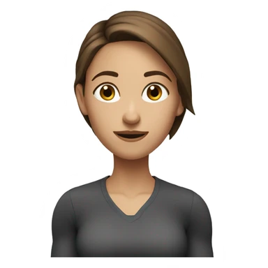 Fitness girl. She doing jaga. She is European. She have brown hair sticker