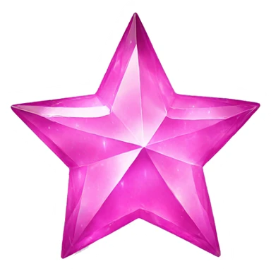 pink crystal star sticker