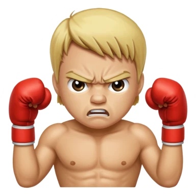 blonde angry boxer  sticker