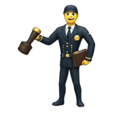 Scuba diving judge holding gavel sticker