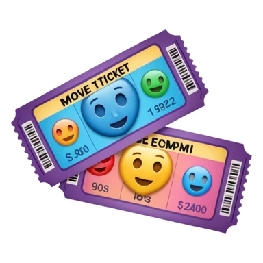 movie ticket sticker