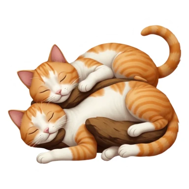 ginger and white small cat eyes closed lying down upside down with paws stretched out straight in different directions sticker