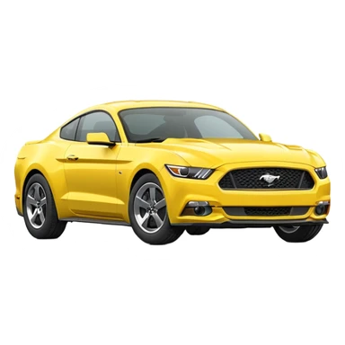 Create a ford mustang 309 emoji in yellow colour  sticker