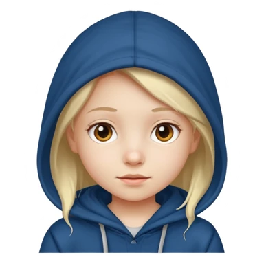 girl kid in hoodie sticker