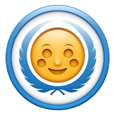 Un check blanco con el fondo azul y dentro de un circulo sticker