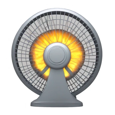 Ventilateur en feu sticker