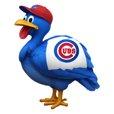 Turkey wearing Chicago cubs baseball hat sticker
