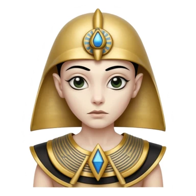 alien, wearing egypt nazi custome, half body sticker