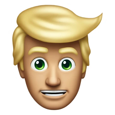 Head with Donald Trump coming out the top  sticker
