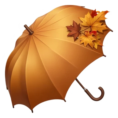 Brown Cozy umbrella autumn sticker