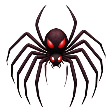 A giant shadow creature with spreading spider legs in a red stormy sky sticker