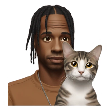travis scott with cat sticker