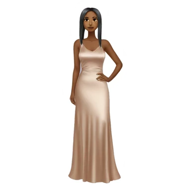 Satin maxi dress sticker