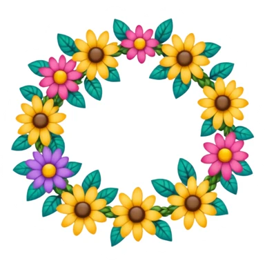two flower garlands next to each other sticker
