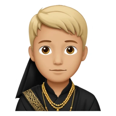 Ken wearing black kurta with shawl sticker